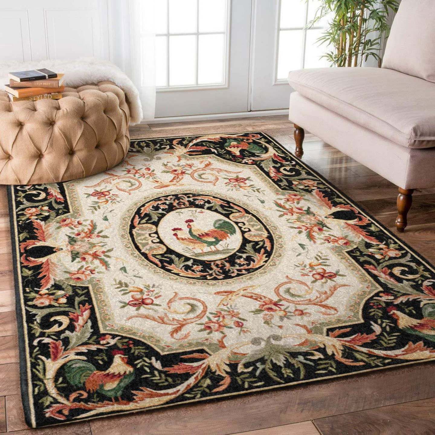 Deschea Rooster Flower HM0410127M Rug