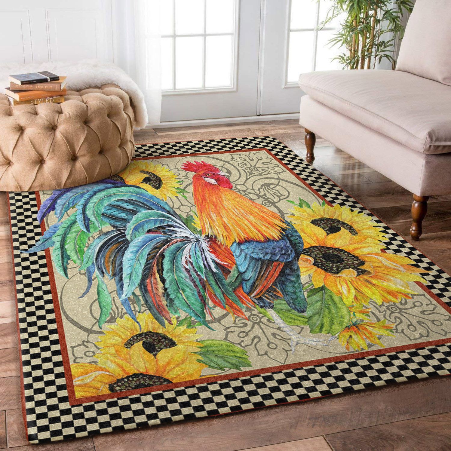 Deschea Rooster Sunflower HM1212159M Rug