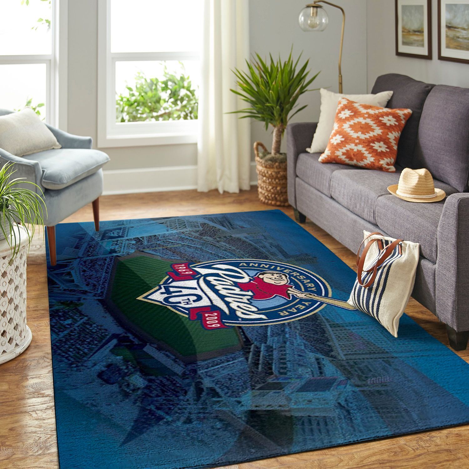 Deschea San Diego Padres Living Room Area Rug