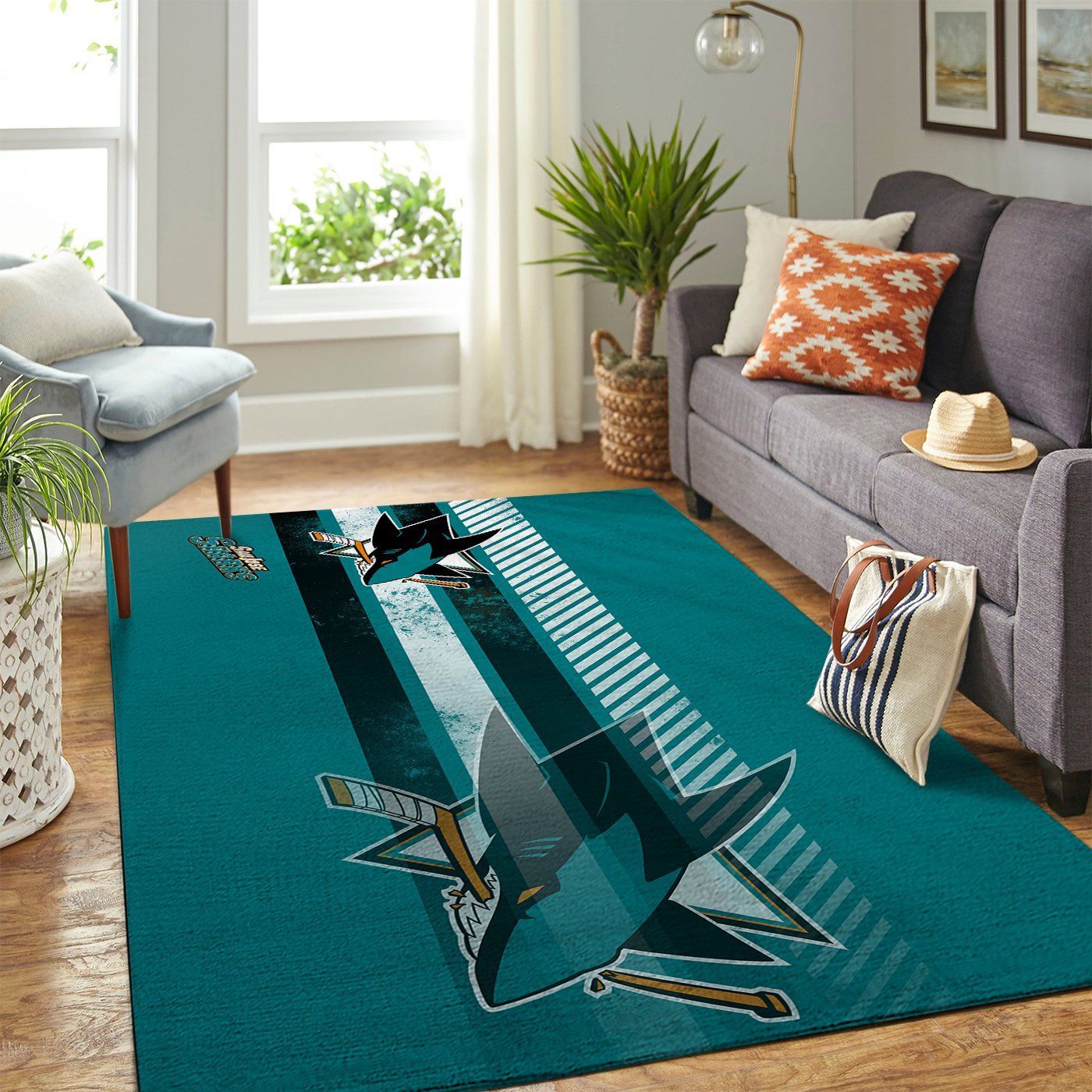 Deschea San Jose Sharks Living Room Area Rug