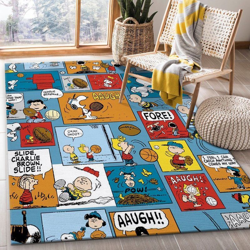 Deschea Snoopy Cartoon Movies Area Rug And