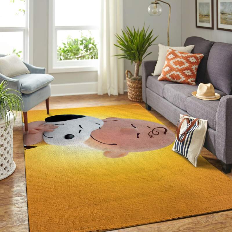 Deschea Snoopy Dog And Peanuts Comic Living Room Area Rug