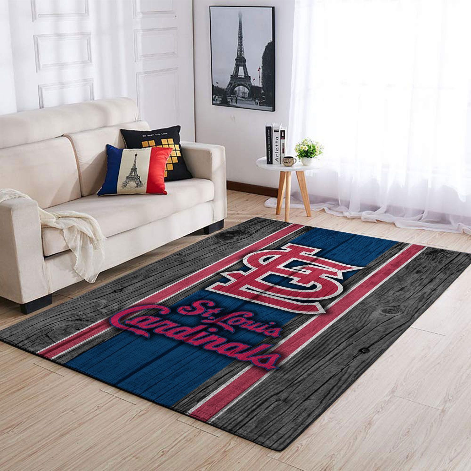 Deschea St. Louis Cardinals Mlb Area Rugs Baseball Team Logo Wooden Style