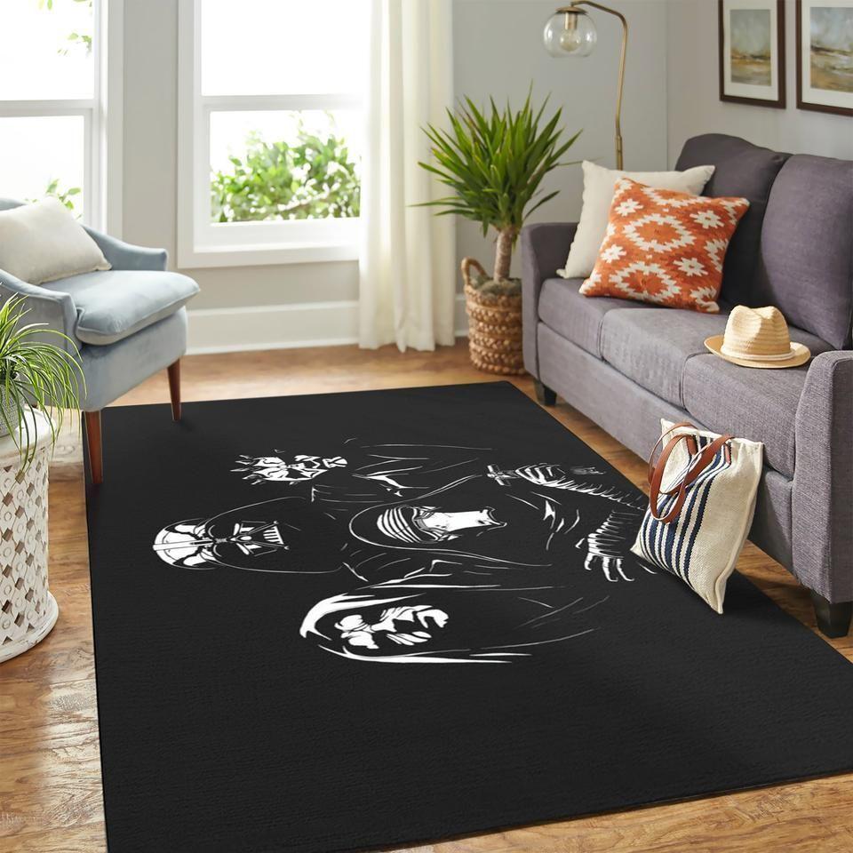 Deschea Star Wars Area Rugs Movies Bedroom Black & White