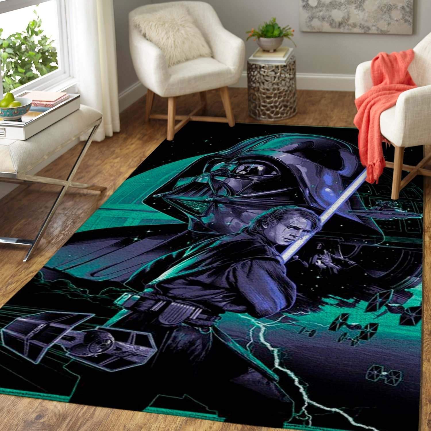 Deschea Star Wars Fans Darth Vader Area Rug Anakin Skywalker Movie beautyus