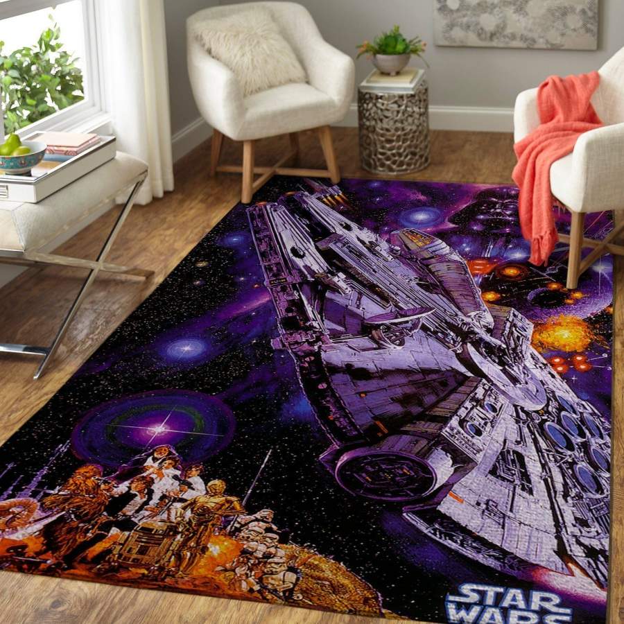 Deschea Star Wars Millennium Falcon Area Rug Movie Ofd 191026