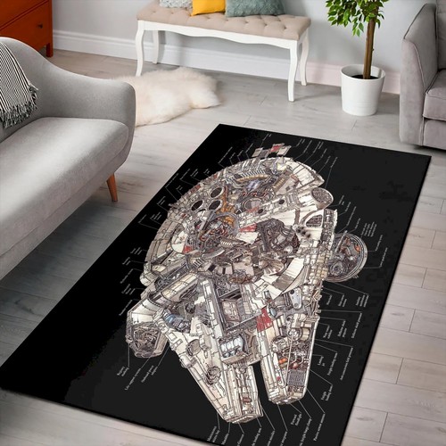 Deschea Star Wars Millennium Falcon Schematic Science Rug