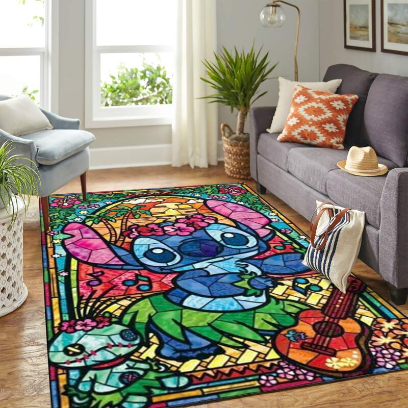 Deschea Stitch Carpet Rug Floor Area Rug – Home Decor – Bedroom Living Room Decor E434E2