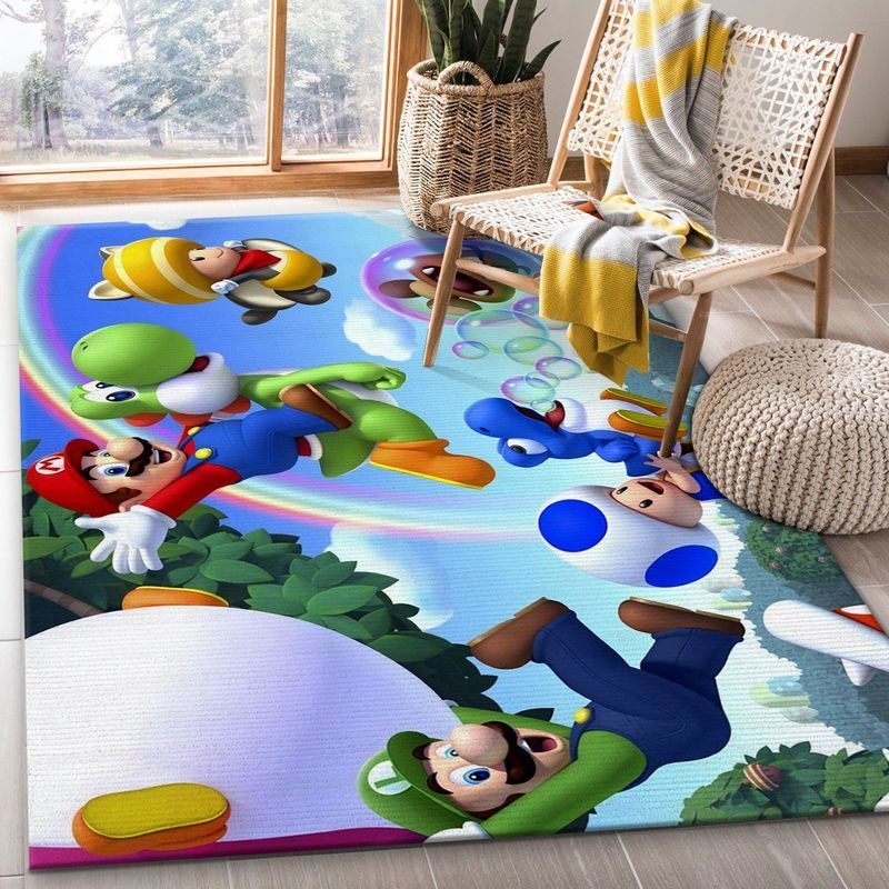 Deschea Super Mario 3 Area Rug And