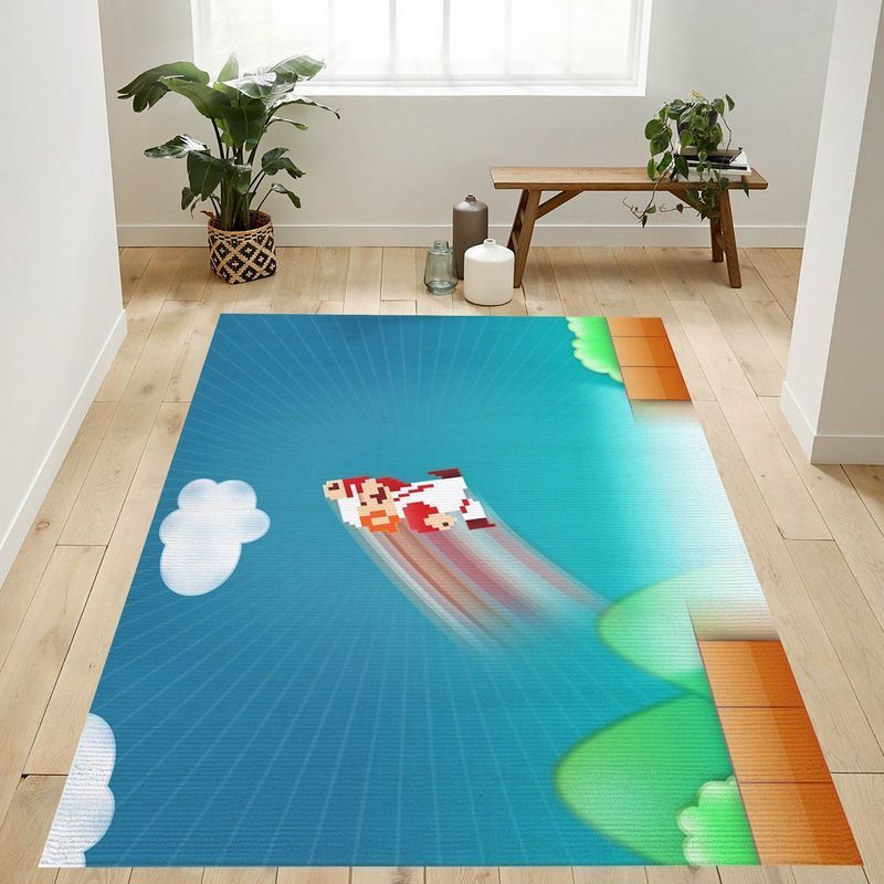 Deschea Super Mario 69 Area Rug And