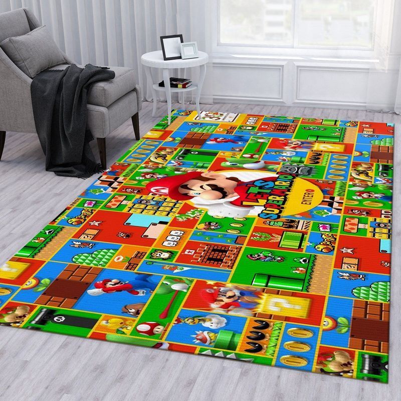 Deschea Super Mario 75 Area Rug And