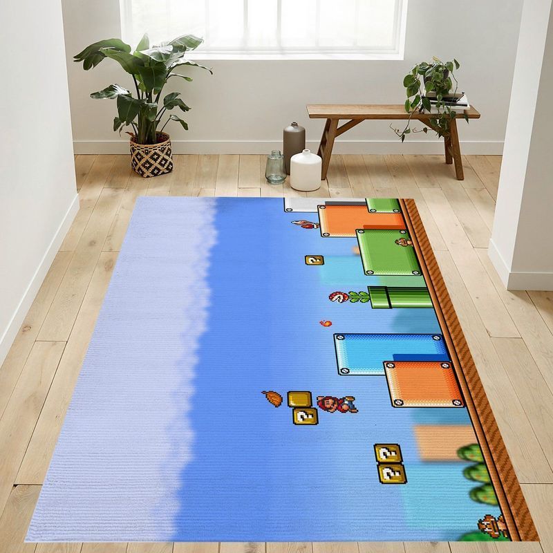 Deschea Super Mario 87 Area Rug And