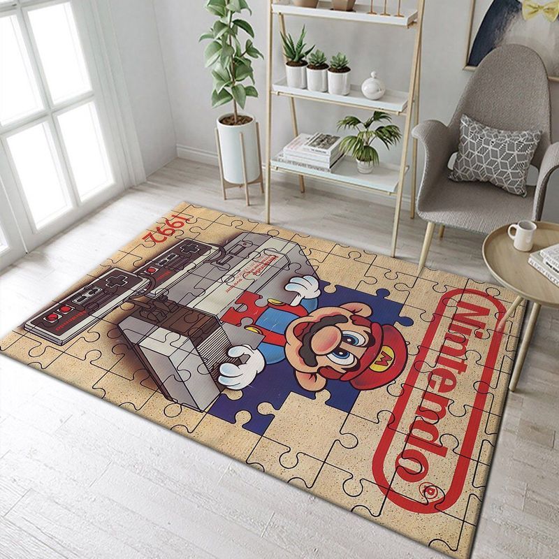 Deschea Super Mario 92 Area Rug And