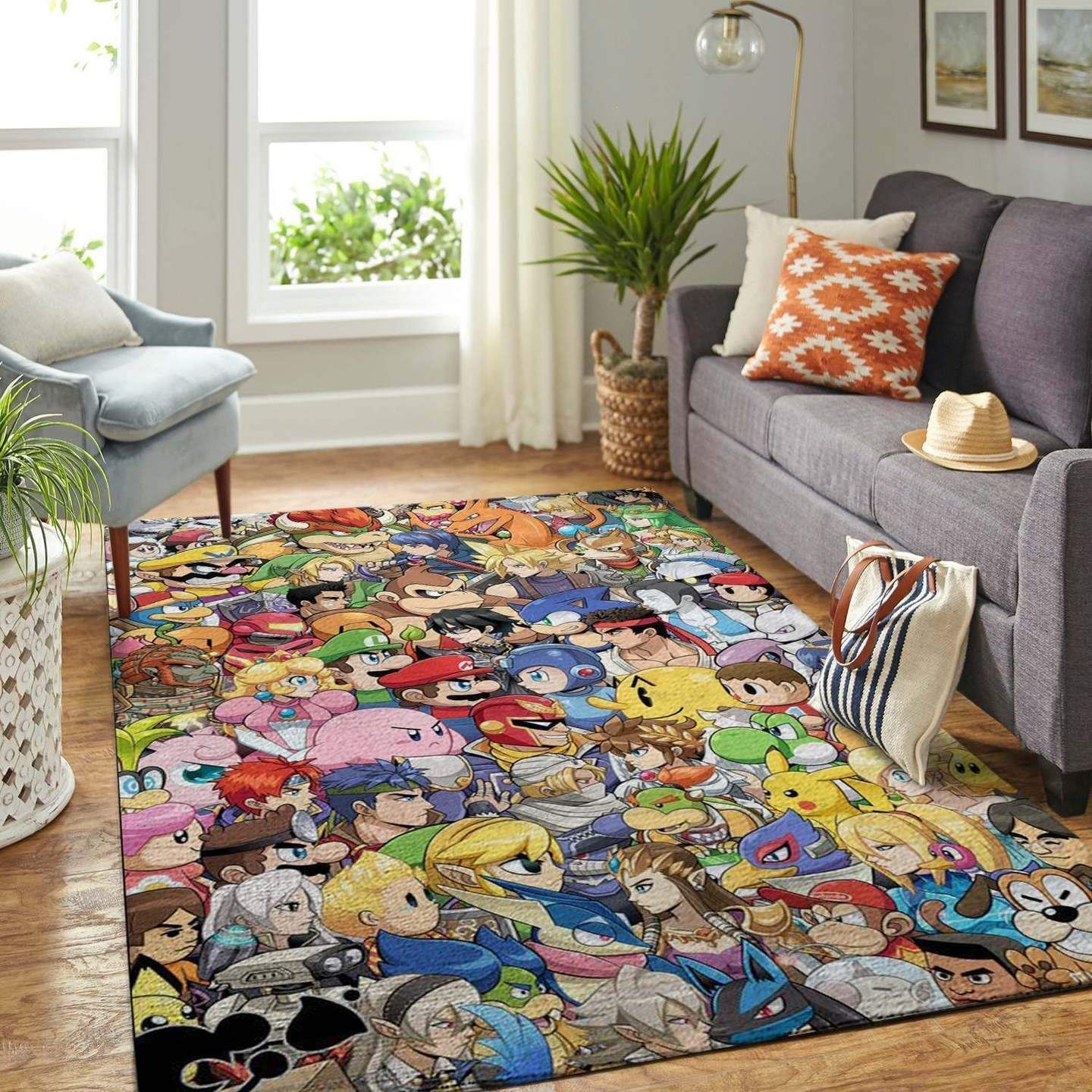 Deschea Super Mario Anime Area Rug 01 Gaming