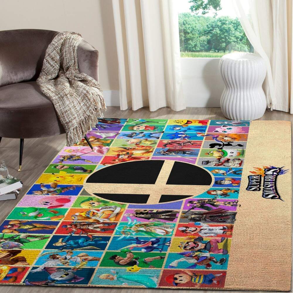 Deschea Super Mario Area Rug Nintendo Video Game Gamer V877