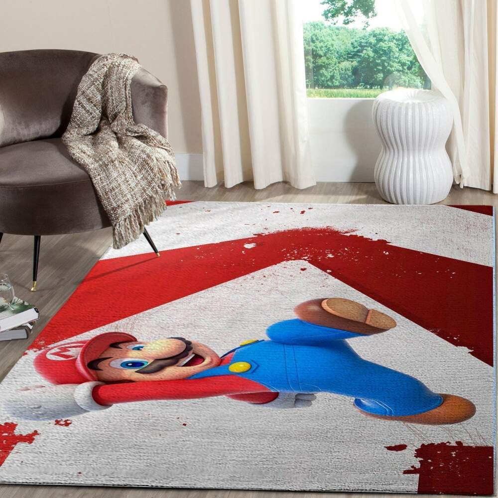 Deschea Super Mario Area Rug Nintendo Video Game Gamer V903