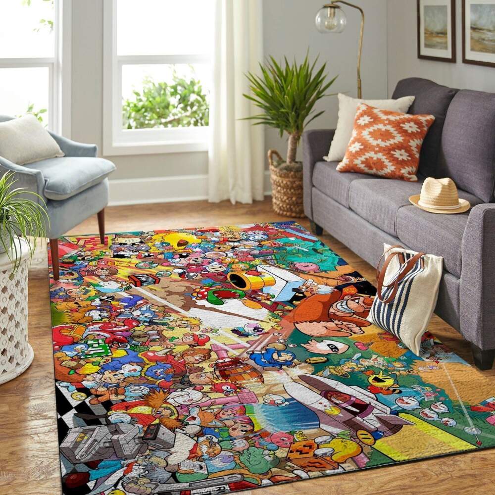 Deschea Super Smash Bros. Area Rug Gaming Gamer V1226