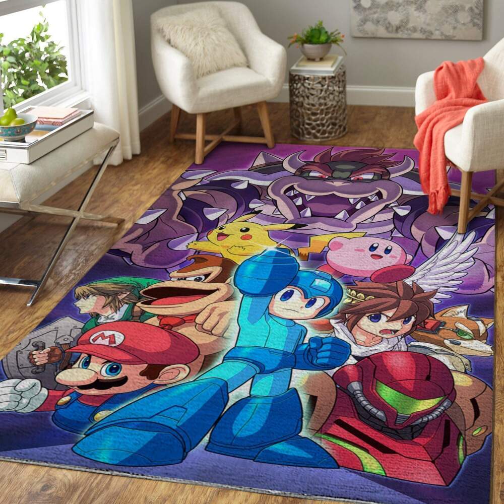 Deschea Super Smash Bros. Area Rug Gaming Gamer V1228