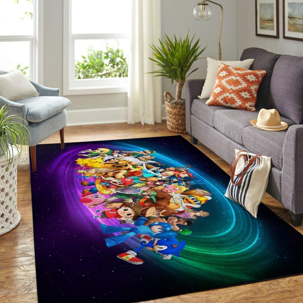 Deschea Super Smash Bros. Area Rug Gaming Gamer V1229