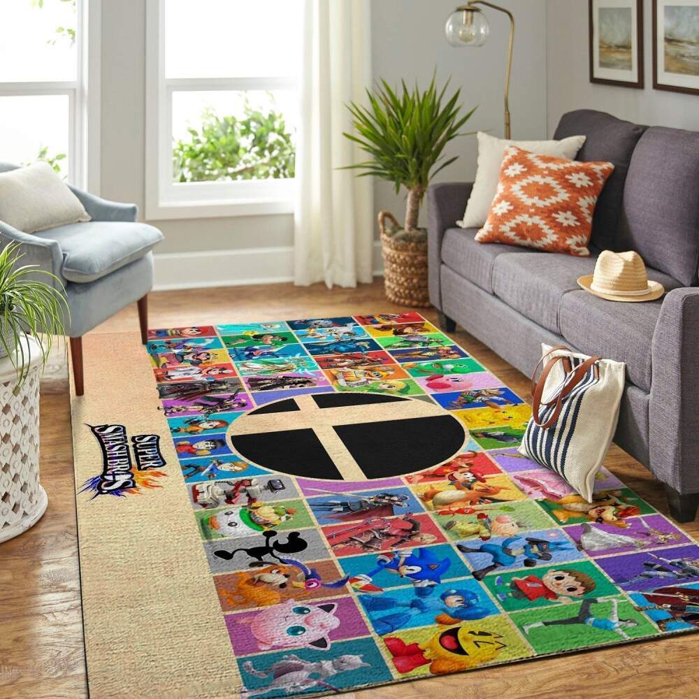 Deschea Super Smash Bros. Area Rug Gaming Gamer V1230