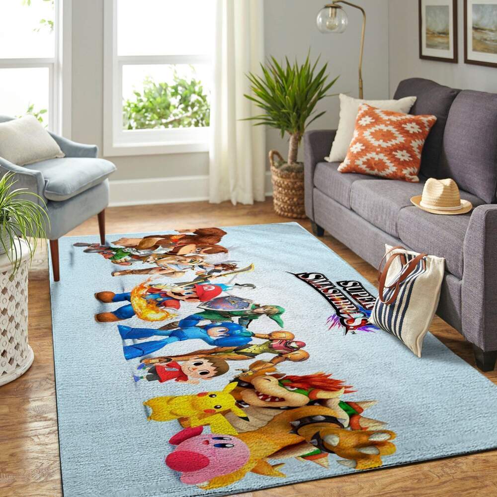 Deschea Super Smash Bros. Area Rug Gaming Gamer V1231