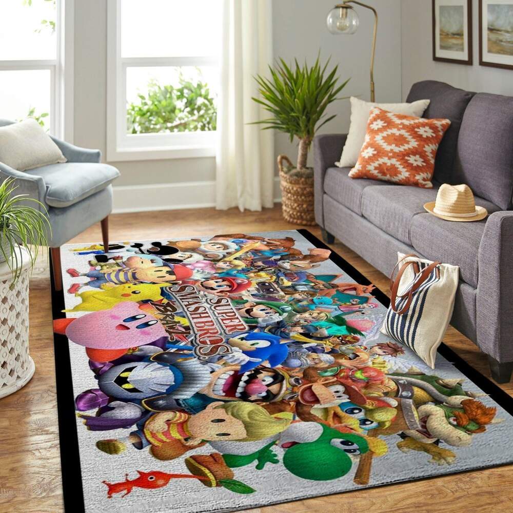 Deschea Super Smash Bros. Area Rug Gaming Gamer V1236