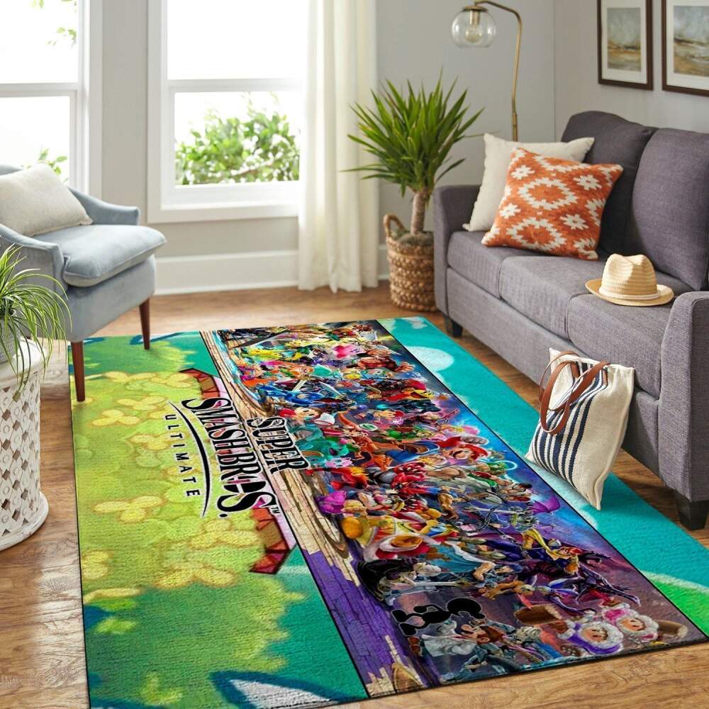 Deschea Super Smash Bros. Area Rug Gaming Gamer V1237