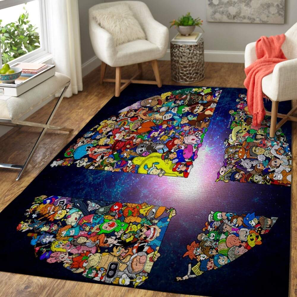 Deschea Super Smash Bros. Area Rug Nintendo Video Game Gamer V3958