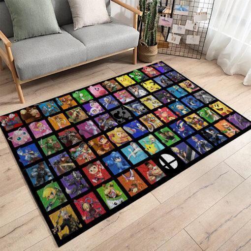 Deschea Super Smash Bros. Area Rug Nintendo Video Game Gamer V3964