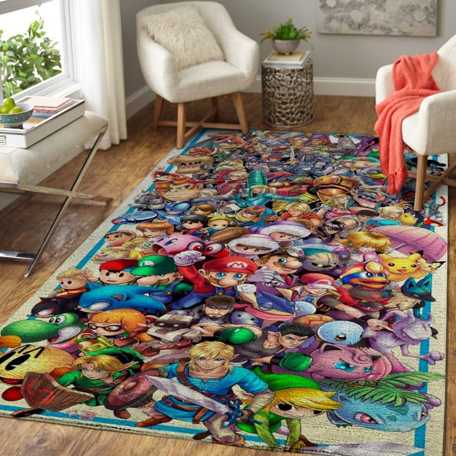 Deschea Super Smash Bros. Area Rug Nintendo Video Game Gfd 19091604