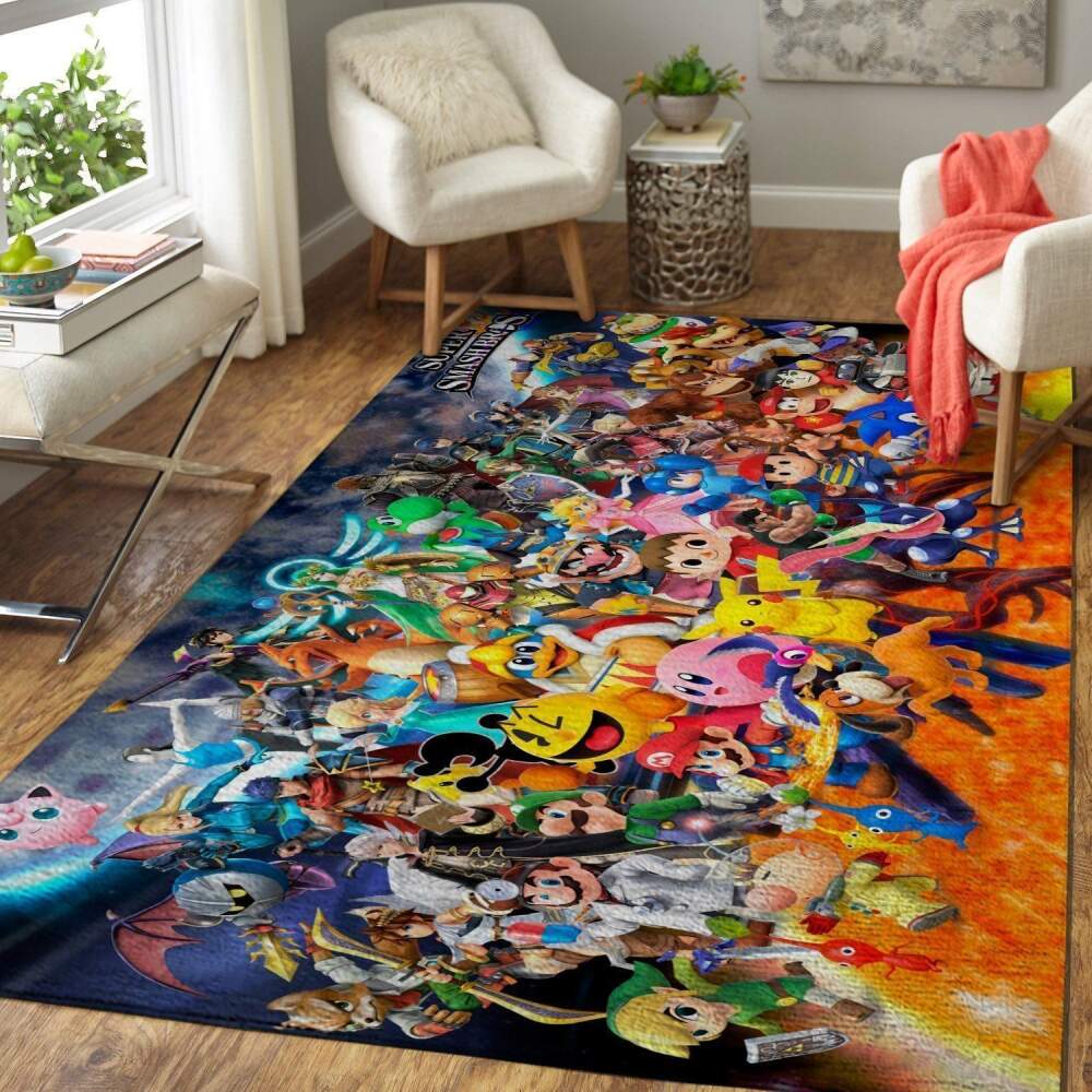 Deschea Super Smash Bros. Characters Area Rug Gaming Gamer V8307