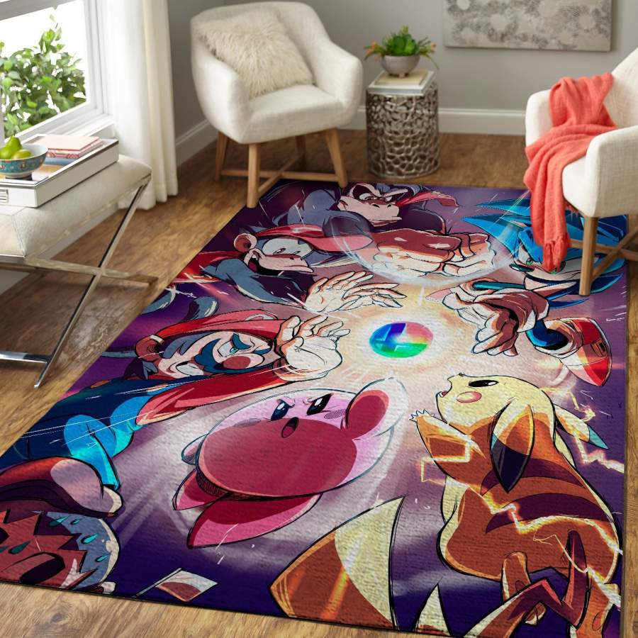 Deschea Super Smash Bros. Ultimate Area Rug Gaming 3110