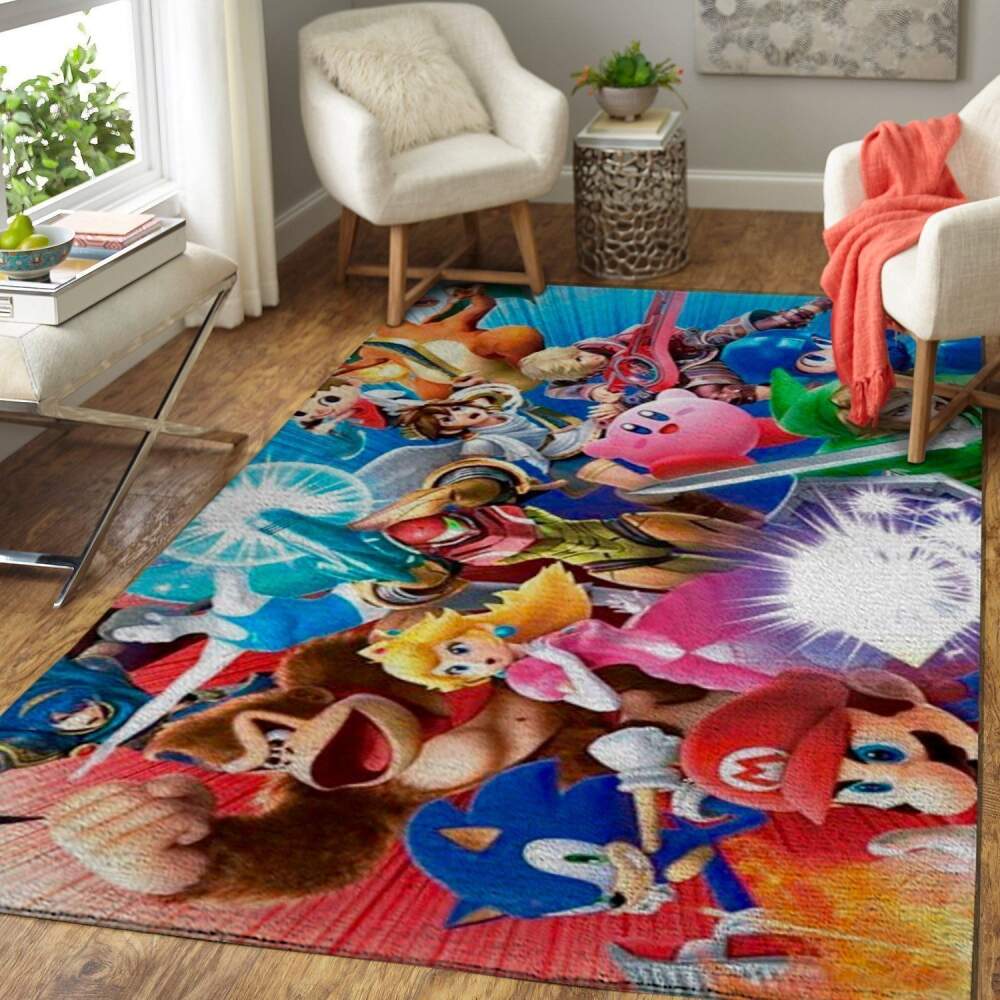 Deschea Super Smash Bros. Ultimate Area Rug Gaming Gamer V6642