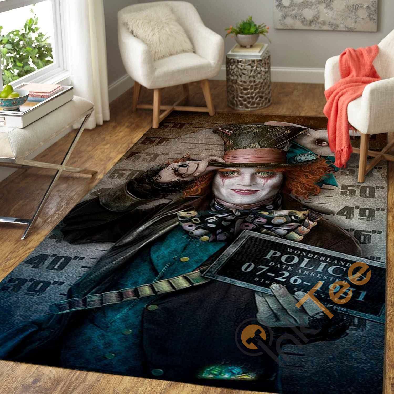 Deschea The Mad Hatter Alice’s Adventures In Wonderland Area Rug