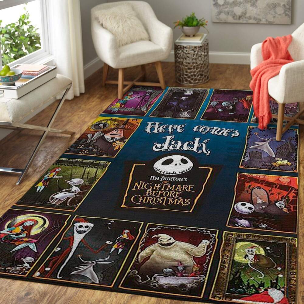 Deschea The Nightmare Before Christmas Halloween Area  Rug Regtangle