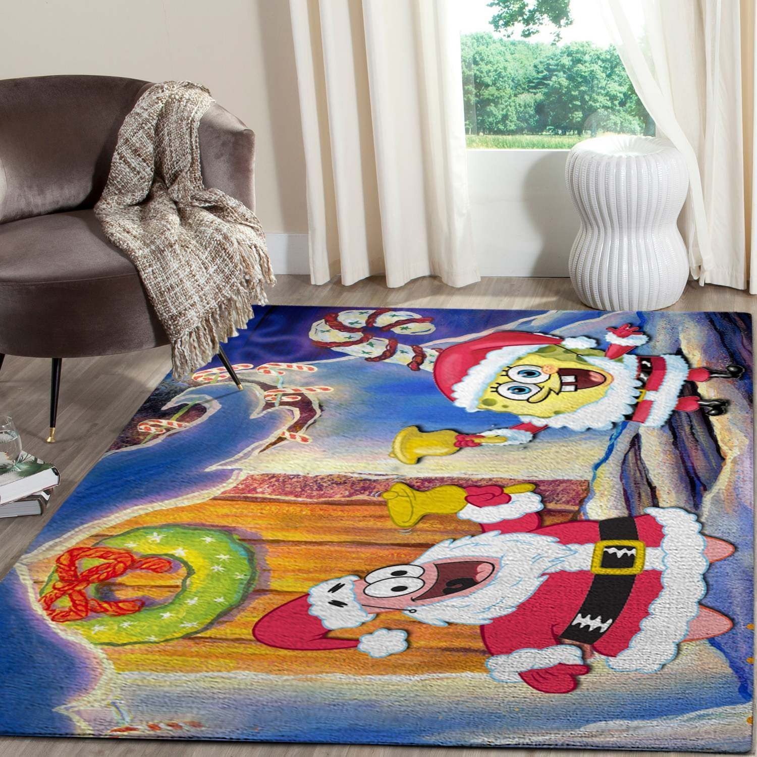 Deschea The Spongebob Merry Christmas Area Rugs Fn101228