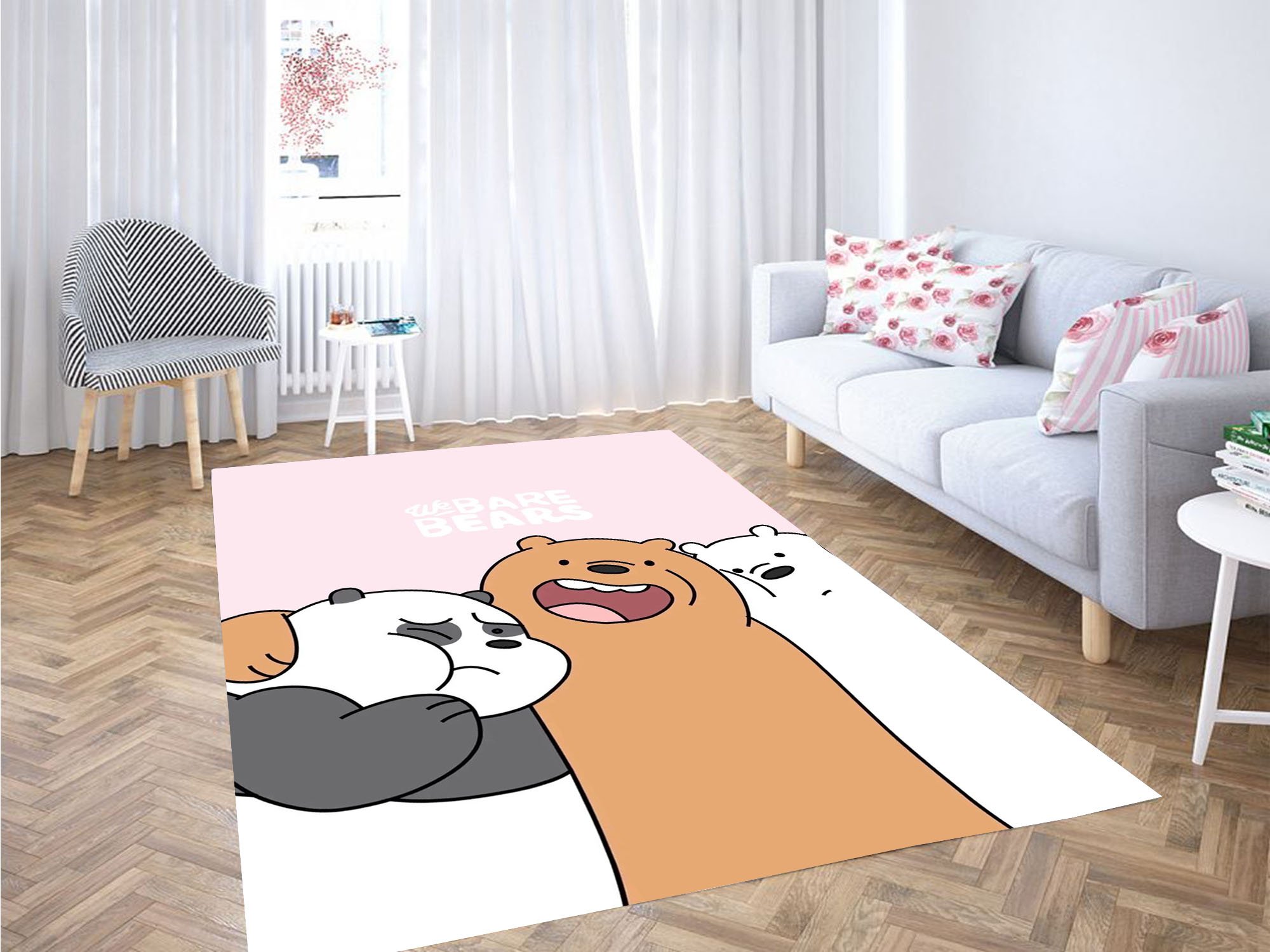 Deschea Three Character We Bare Bears Carpet Rug