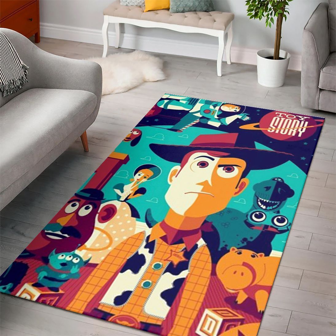 Deschea Toy Story Woody Disney Movies Area  Rug Regtangle