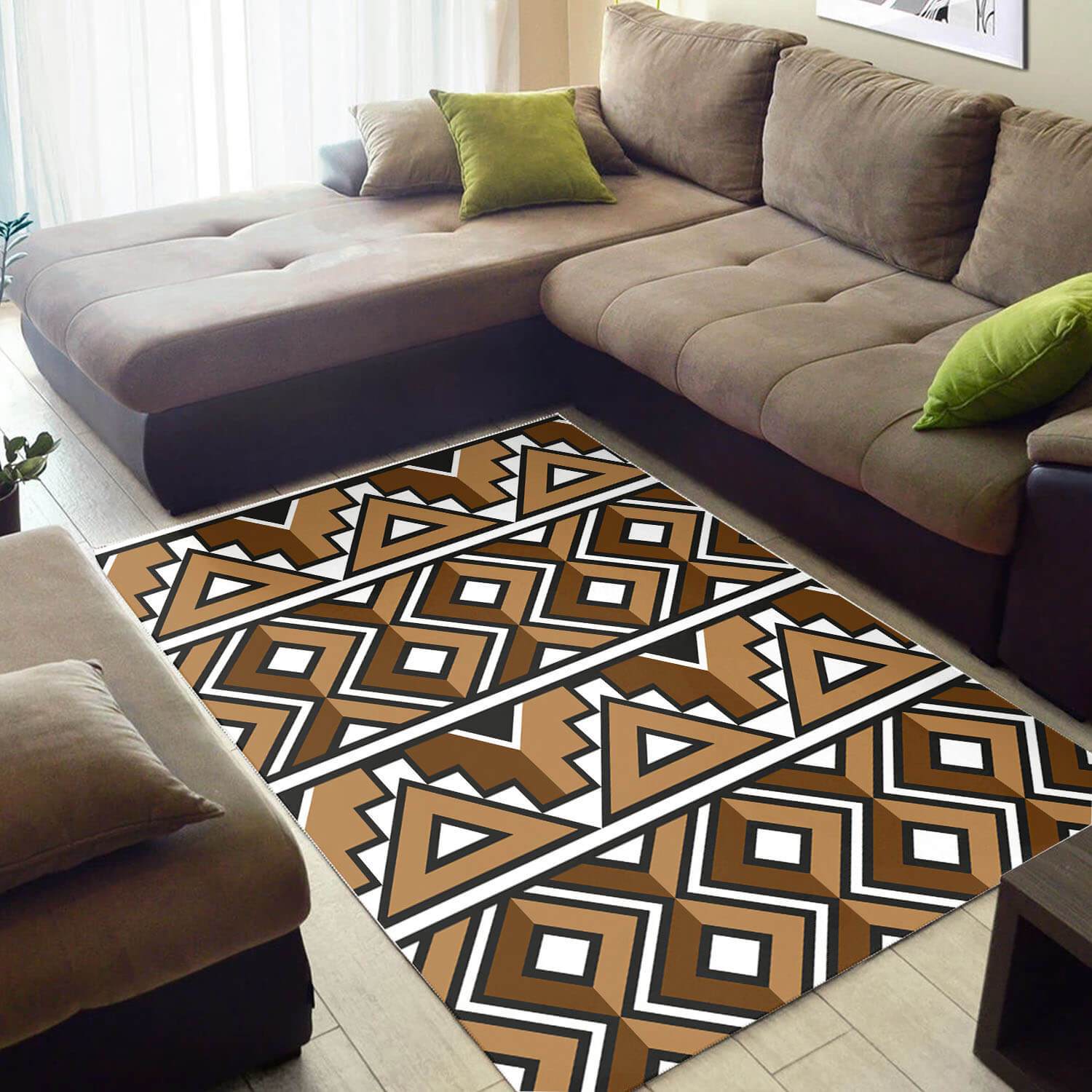 Deschea Trendy African American Vintage Black History Month Ethnic Seamless Pattern Carpet House Rug