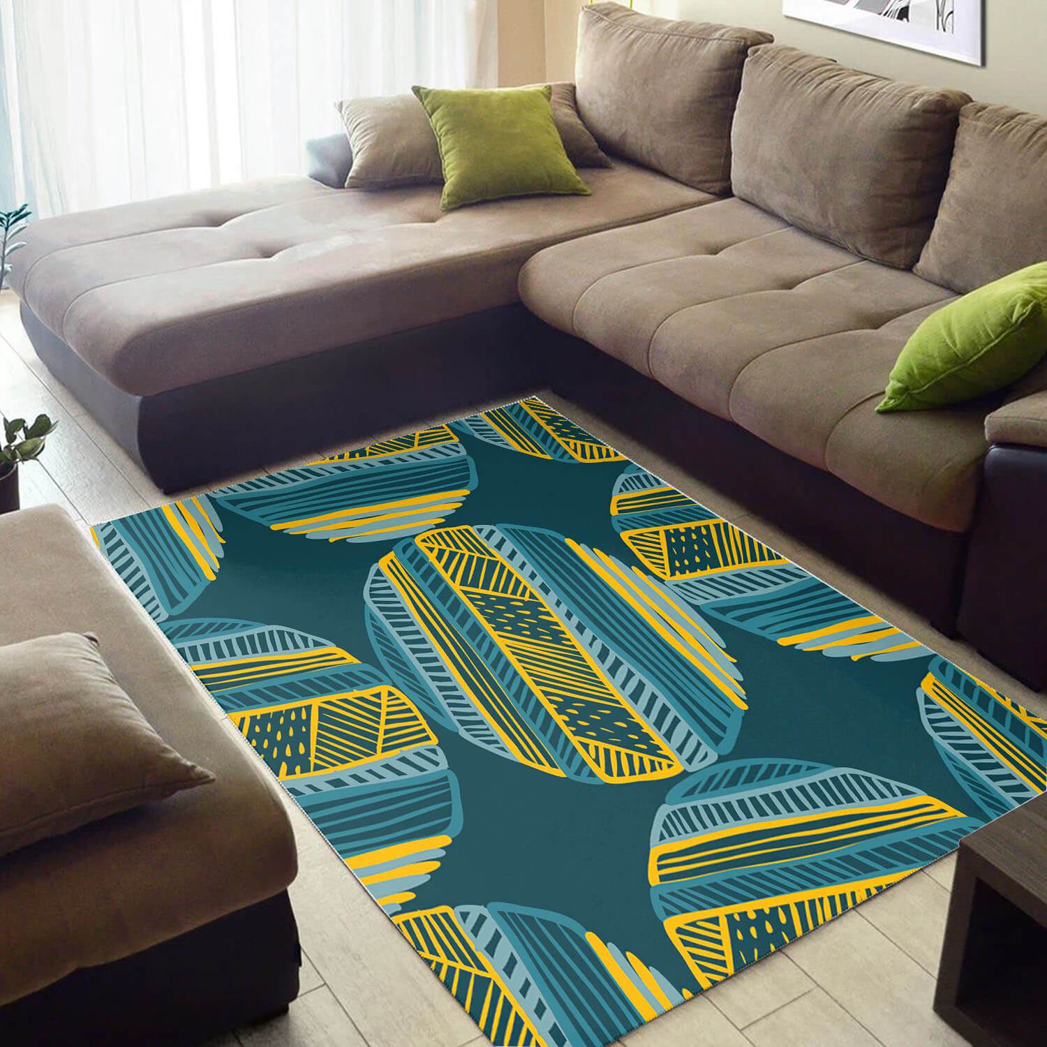 Deschea Trendy African Cool Seamless Pattern Style Carpet Themed Home Rug