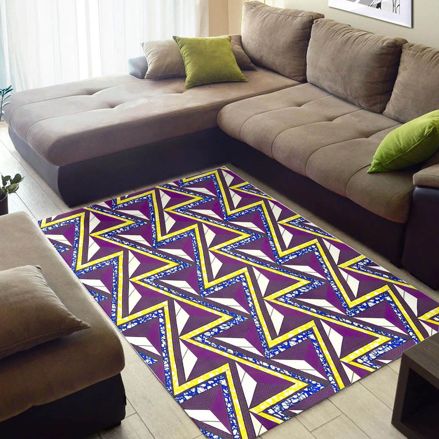 Deschea Trendy African Cute Black History Month Afrocentric Pattern Art Large Carpet Living Room Rug