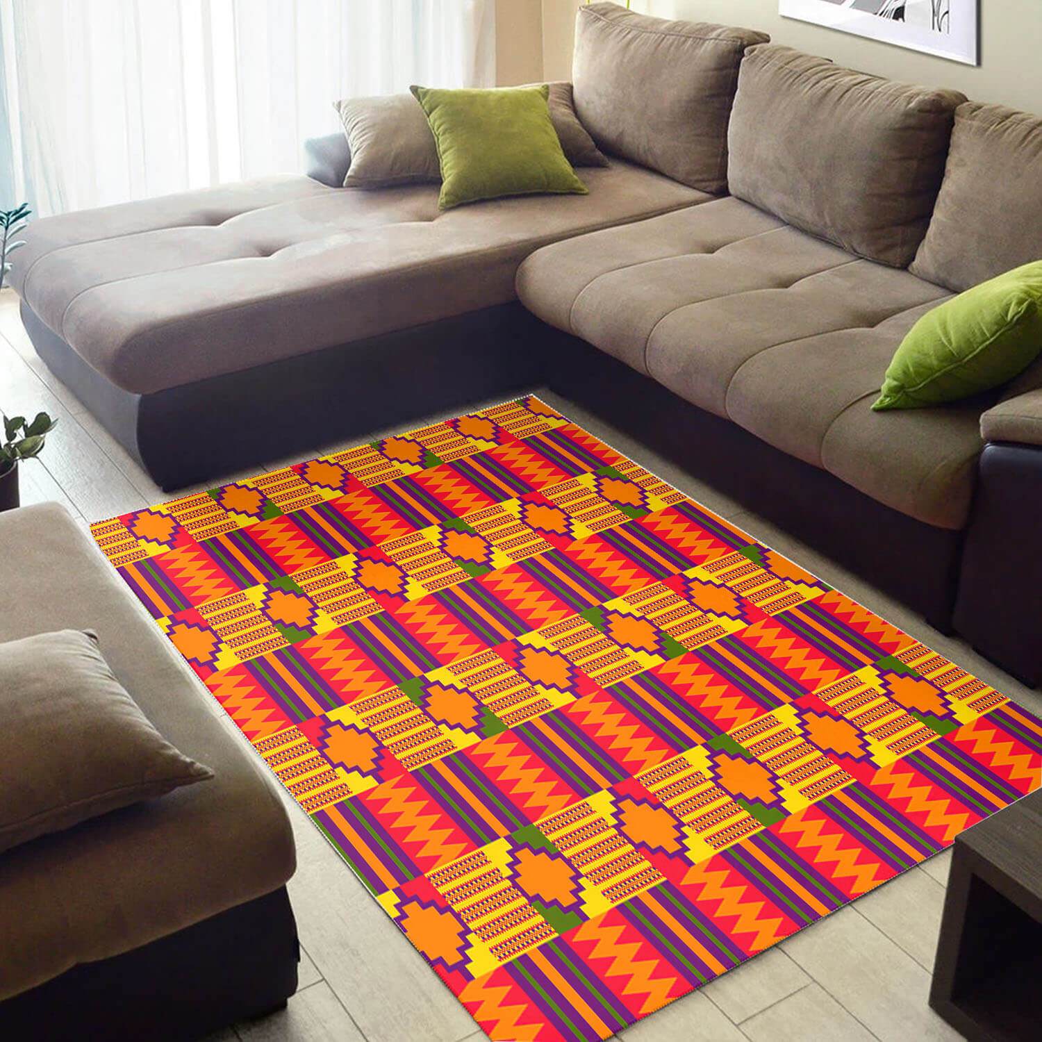 Deschea Trendy African Perfect Print Afrocentric Art Design Floor Carpet Style Rug