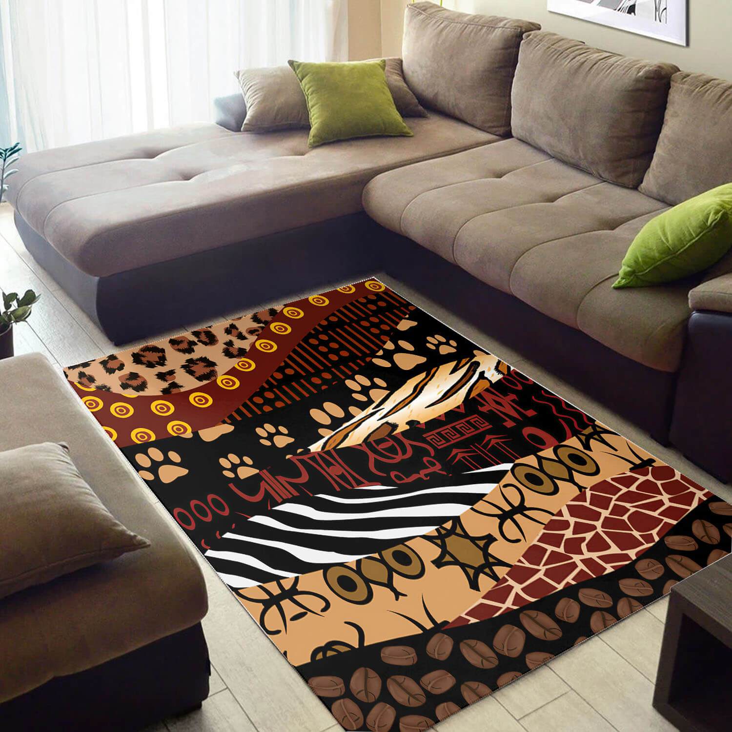 Deschea Trendy African Style Awesome American Seamless Pattern Floor Rug