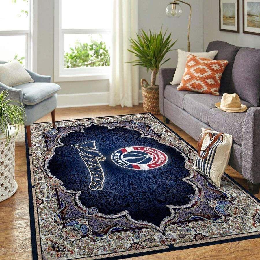 Deschea Washington Wizards Area Rug Nba Basketball Team Logo V4236