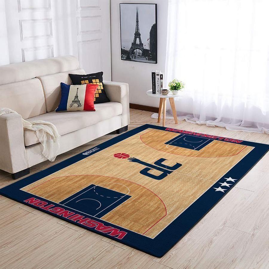 Deschea Washington Wizards Area Rug Nba Basketball Team Logo V4249