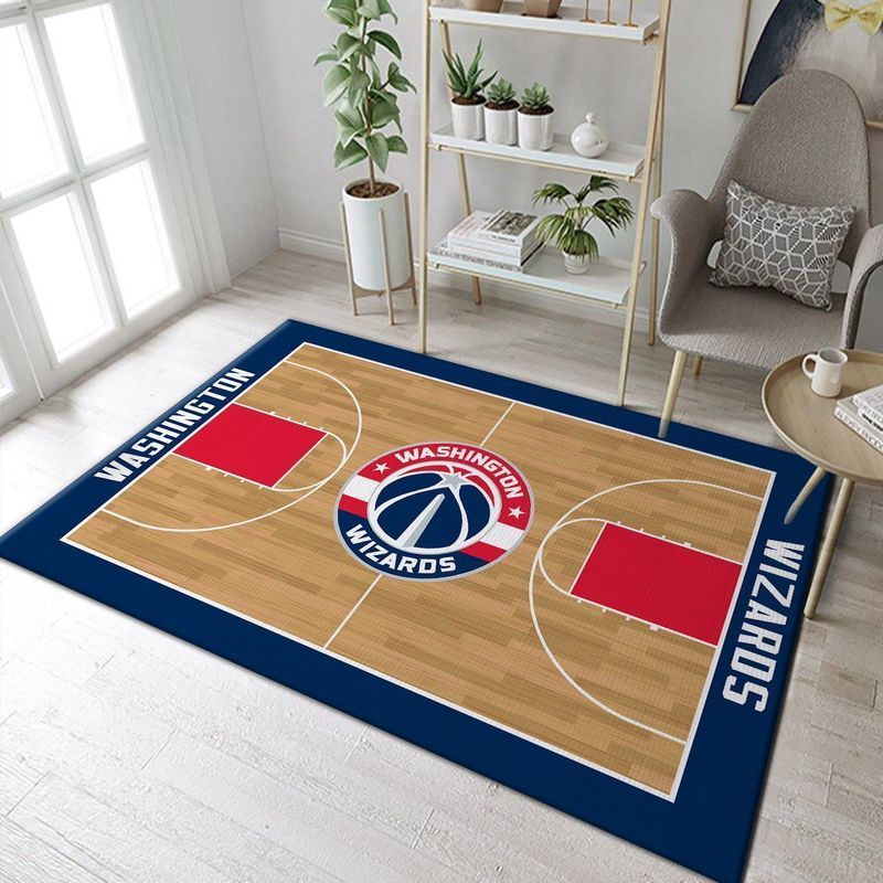 Deschea Washington Wizards Nba 5 Area Rug And