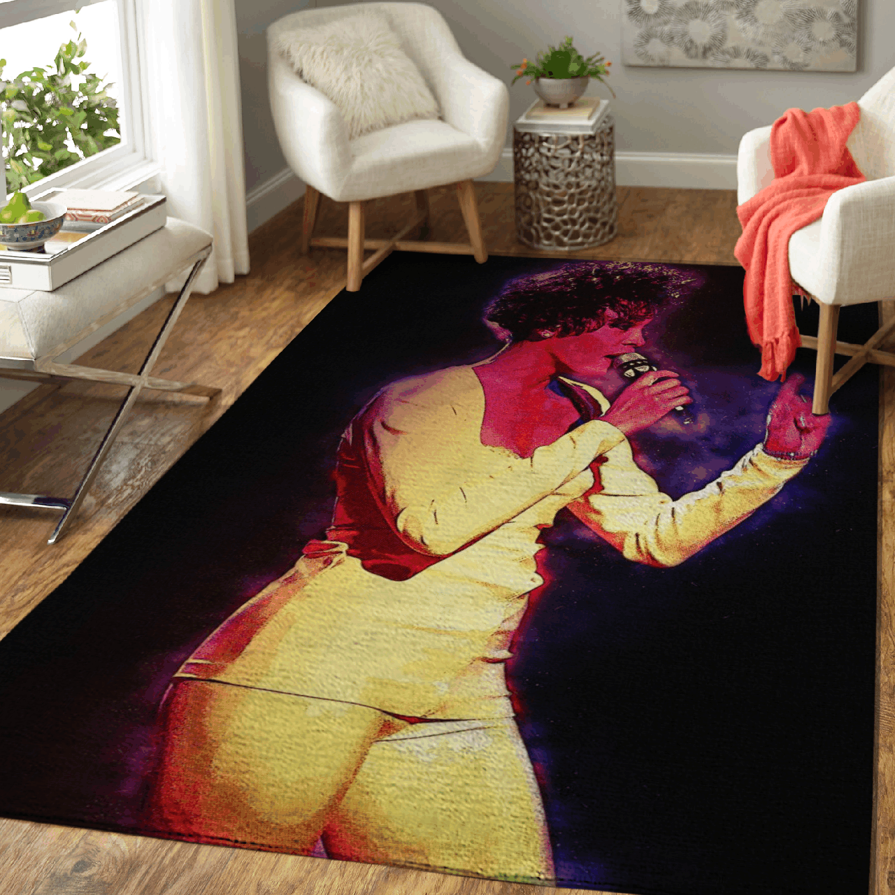 Deschea Whitney Houston Learning To Love Your Self Art Area Rug Area