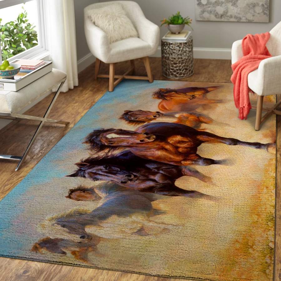 Deschea Wild Horses Area Rug 1910164