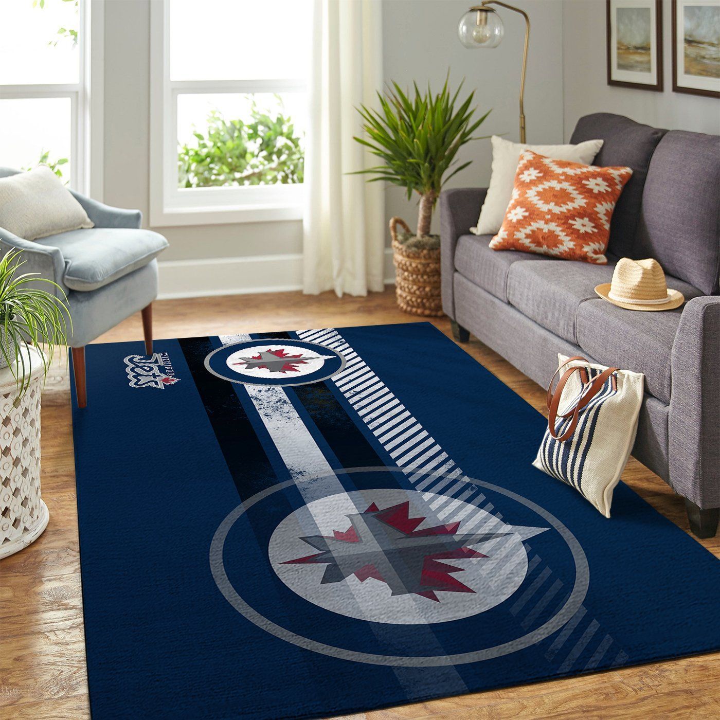 Deschea Winnipeg Jets Nhl Area Rugs Team Logo Sports