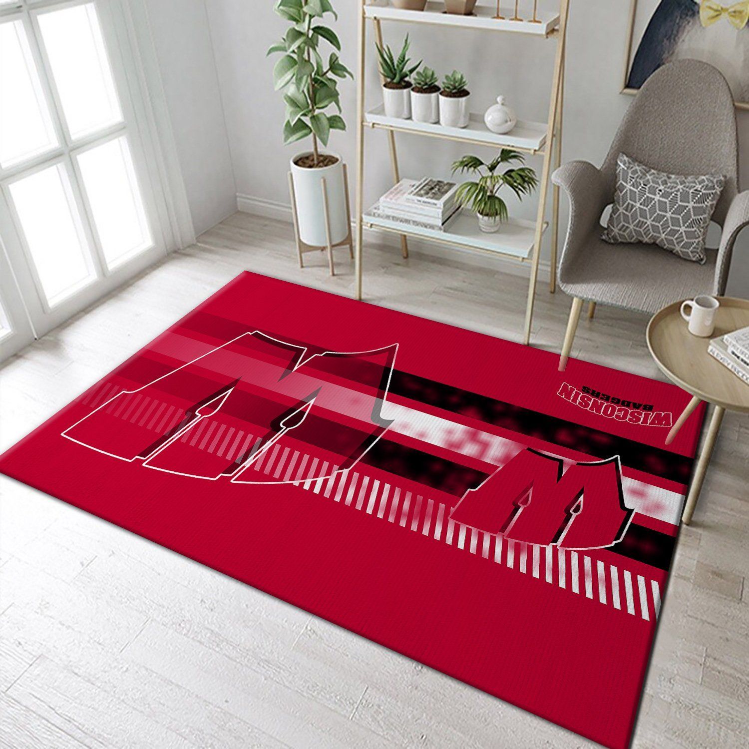 Deschea Wisconsin Badgers NCAA Rug – Custom Size And Printing